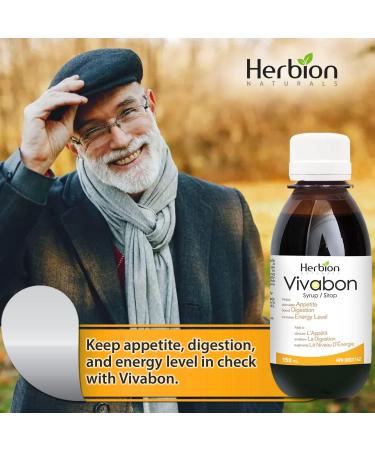 Herbion Naturals Vivabon Digestive & Nutritive Tonic Helps Stimulate Appetite Boost Digestion Relieve Debility Increase Energy Level Enhances Memory for Adults Lychee Flavour Syrup 150 mL - Buy Online on GoSupps.com