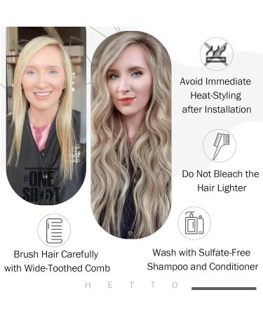 Buy Hetto Remy Real Hair Extensions - #17/23 Ashblond Highlights 50cm 100g - Best International Shipping - Buy Online on GoSupps.com