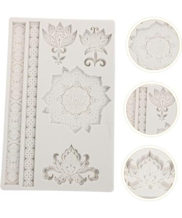 OUNONA 2pcs Embossed Lace Mold para Chocolate De Chocolate Decoration Mold Embossed Silicone Vintage Decor Silicone Chocolate Molds Jelly Filled Gummies Epoxy Small Tools Cake Silica Gel 19.5X12X1CMx2pcs - Buy Online on GoSupps.com