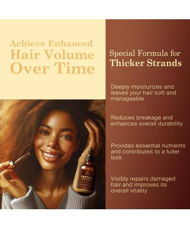 Peptide Hair Serum for Growth | Copper Peptides & Caffeine | Thickening Serum for Men & Women - 2 fl oz - Buy Online on GoSupps.com