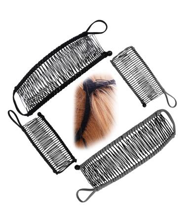 Bananen crest Clips vintage Bananen hair clip 4 pieces taizer stretchable socket ridge hair clip stretch dual ridge stretchy hair jewel