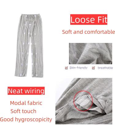 Buy Tear Away Pants for Post Surgery Recovery | Comfortable Patient Pants for Bedridden & Disabled - Grey Large - Buy Online on GoSupps.com