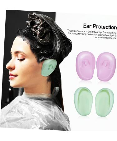 minkissy 4 Pairs tools Hair Dyeing Ear Covers Silicone Hair Coloring Ear Covers Hair Dyeing Earmuffs Ear Covers For Swimming Silicone Ear Covers ear protection Silica gel baking oil - Buy Online on GoSupps.com