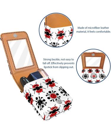 Travel Lipstick Organizer Case - Portable Makeup Bag with Mirror | Cute Cartoon Red Animal K723a5utbj for International Shipping - Buy Online on GoSupps.com