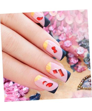 POPETPOP 1 Box Nail Jewelry Drill Red Sequin Ab Crystal Rhinestones Sticker Gems Nail Decoration Nail Jewelry Decorations Nail Art Accessories Diy Resin Drill Plastic Silver Black 13X5X1cm Red - Buy Online on GoSupps.com