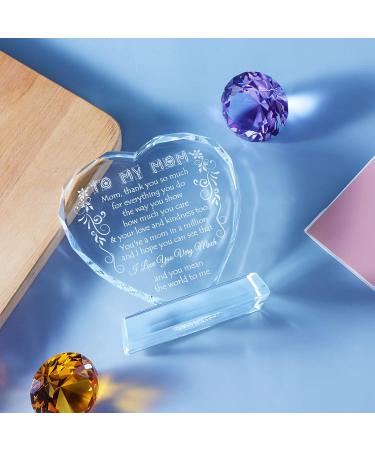 Meaningful YWHL To My Mom Glass Keepsake - Perfect Thank You & Mother's Day Gift - Buy Online on GoSupps.com