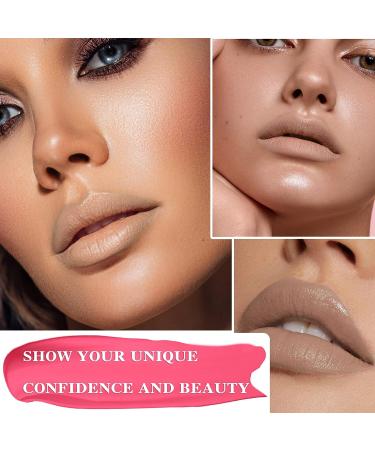 Nude Matte Lipstick Set - Long Lasting, Highly Pigmented, Waterproof Lip Makeup Gift for Women - Buy Online on GoSupps.com