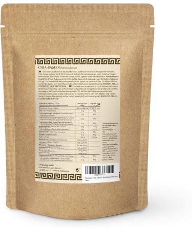 Chia-Handel Chia Seeds 2kg - SuperFood Low Carb Vegan Vegetarian Gluten Free Vitamins Non-GMO Suitable for Diabetics Ideal for Smoothies 100% Chia Seeds - Buy Online on GoSupps.com