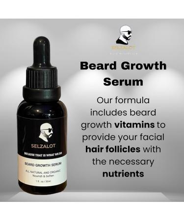 Beard Growth Oil Serum | All Natural & Organic Unscented Beard Oil for Men | 30ml Grooming & Self Care Gifts - Buy Online on GoSupps.com