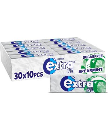 Extra Chewing Gum Sugar Free Ice Spearmint Flavour Chewing Gum Bulk 30 Packs of 10 Pieces & Chewing Gum Sugar Free Spearmint Flavour Chewing Gum Bulk 30 Packs of 10 Pieces - Buy Online on GoSupps.com