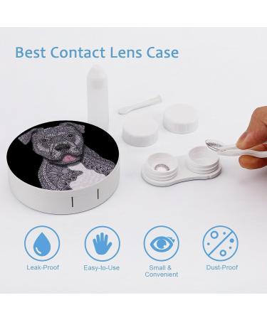 Junior Ethnic Bulldog Contact Lens Travel Kit | Portable Cute Contact Box with Mirror for Outdoor Use - Buy Online on GoSupps.com