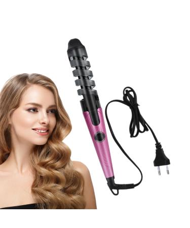 Automatic Curling Wand | Portable Hair Curler Hair Straightener and Curler 2 in 1 Automatic Hair Curler Curling Wand for Girls and Women Pink US