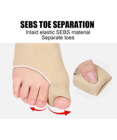 2 Pairs Hallux Valgus Corrector - Orthopedic Bunion Relief & Big Toe Separator Sleeves | Elastic Top Band & Bunion Shoe Inserts - Buy Online on GoSupps.com