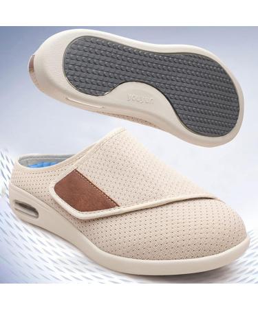 SDEQA Men's Diabetic Recovery Slippers | Large Size Walking Sneakers for Swollen Feet | Easy On & Off | Ideal for Elderly & Plantar Fasciitis Relief - Buy Online on GoSupps.com