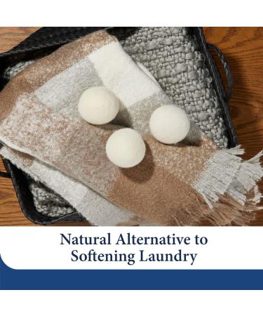 Cosy House Collection Wool Dryer Balls 3-Pack - Eco-Friendly Fabric Softener - Reusable & Long Lasting - Softens Clothes Naturally - Saves Time & Energy - White - Buy Online on GoSupps.com
