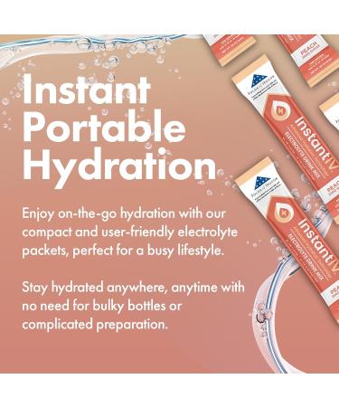 Electrolytes Powder - 3X Electrolytes, Zero Sugar with Vitamin C, B3, B6, Electrolytes Powder Packets for Hydration, Recovery & Immunity, Vegan & Gluten Free | Peach - 12 Packets - Buy Online on GoSupps.com