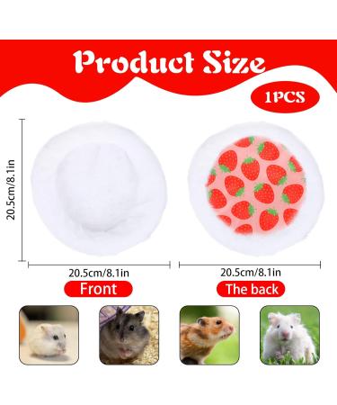 Jodsen Small Animal Bed Mat Soft Pet Bed Small Animal Winter Cage Mat Pad Hamster Round Cushion Nest Guinea Pig Sleeping Cushion Fleece Sleep Pad for Chinchilla Guinea Pig Hamster (White) - Buy Online on GoSupps.com
