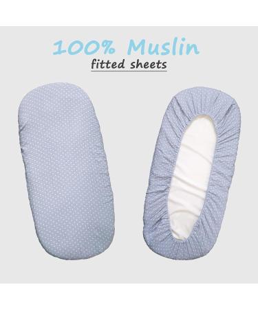 Buy Bisoo 37x80 / 40x80 Fertilizer Sheet Stroller - 100% Musselin Adjustable Baking Cocks Cover for Mosesk rbe - Compatible with Julius Z llner Dreamland Alvi Fabimax - Polka Dot Print Baby Blue - Buy Online on GoSupps.com