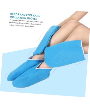 Moufles Et Couvre-pieds En Coton Thermique Pour Th rapie La Paraffine Taille Unique Protection Chaleur Soins Des Mains Et Pieds Spa Domicile Bleu Fonc  - Buy Online on GoSupps.com
