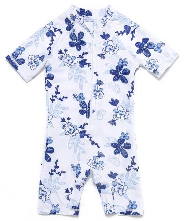 BONVERANO Baby Boys Swimsuit Toddler Bathing Suit Short-Sleeve Zipper One Piece Swimwear with UPF 50+ Sun Protection 12-18 Months Orchid - Buy Online on GoSupps.com