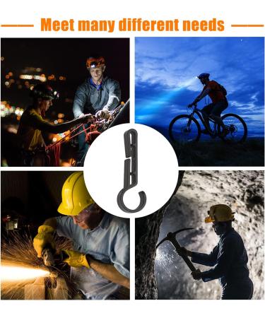 XPOOP 12-Piece Helmet Clips for Headlights | Black Hardhat & Headlamp Clips | Universal Headlight Hooks for FEEUBENT & Protective Helmets - Buy Online on GoSupps.com