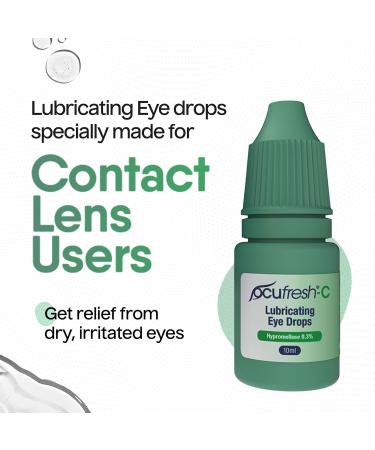Ocufresh Contact Lens Soothing & Lubricating Eye Drops | Advanced Formula for Comfortable and Clear Vision | Restores Eye Moisture | Preservative Free Eye Drops 10ml - Buy Online on GoSupps.com