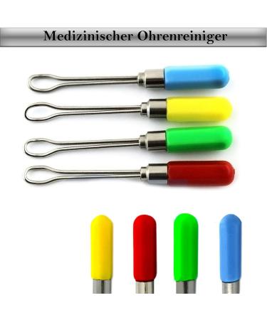 Slite Tech Ear Wax Removal Kit - Colorful Medical Ear Care Spoon Set with Metal Loop (4 Pieces) - Buy Online on GoSupps.com