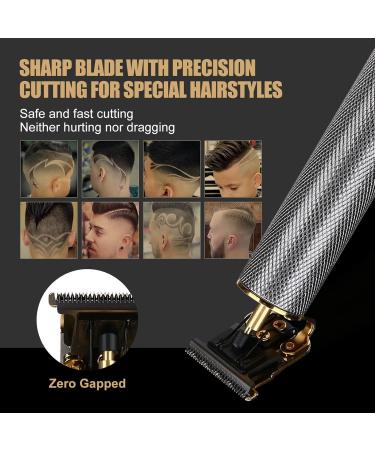Zero Gapped Trimmers for Men & Women - Precision T Blade Hair Liners & Edge Up Clippers (Silver) | Professional Hairline Edgers - Buy Online on GoSupps.com