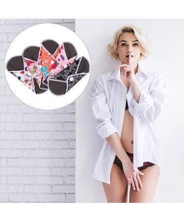 Heallily Ladies 5pcs Charcoal Menstruation Pads - Sanita Panty Liners for Regular to Heavy Flow | Eco-Friendly Cloth Pads - Buy Online on GoSupps.com