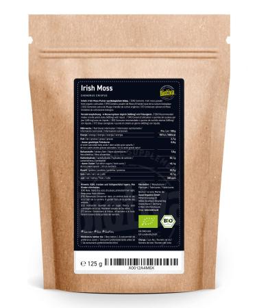 Buy Organic Irish Moss Powder 125g - 100% Vegan Additive-Free Chondrus Crispus - Biotiva - Certified Quality - Ships Internationally - Buy Online on GoSupps.com