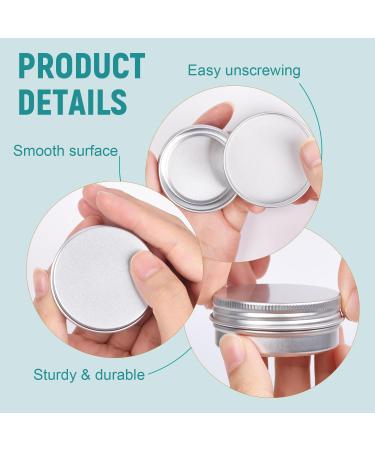 24 Pack 30ml Aluminum Doses - Small Portable Tin Cans for Lip Balm Ointments & Cosmetics - Silver - Buy Online on GoSupps.com