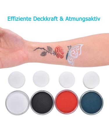 Lynlon Children's Makeup Set - Professional Aqua Color & Sponges for Clowns & Mimes - Ideal for Theater & Carnival - Water-Soluble Black 30g - Buy Online on GoSupps.com