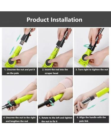 Silicone Broom with 51 Long Handle Silicone Broom Broomi for Concrete Floor Bathroom Tile - Buy Online on GoSupps.com