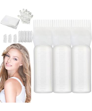 Scalp Oil Applicator | 160ml Hair Oiling Applicator Bottle | Lightweight Oil Bottle Oil Applicator for Hair Dye Scalp Massage Comb for Hair Dyeing White - Buy Online on GoSupps.com