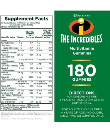 Nature's Bounty Disney The Incredibles Kids Gummy Multi Vitamin - 180 Gummies - Buy Online on GoSupps.com