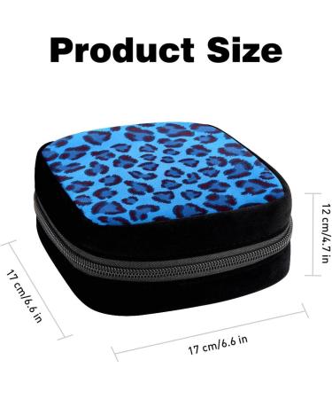 GIAPB Period Bag Sanitary Napkin Storage and Makeup Pouch - Blue Leopard Skin Color - Buy Online on GoSupps.com