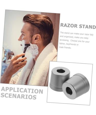 Beatifufu Razor Holder - 2 Piece Aluminum Stand for Men | Practical Desktop Storage for Home Shavers - Buy Online on GoSupps.com