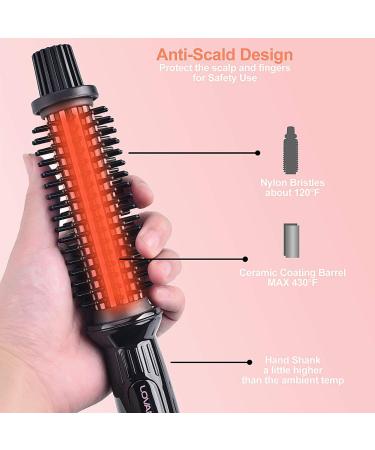 LOVANI Curling Iron Brush - 1 Inch Ceramic Tourmaline Ionic Barrel | Dual Voltage Instant Heat Travel Hair Curler - Buy Online on GoSupps.com