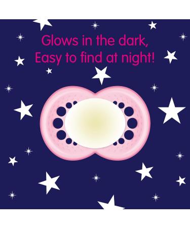 Mam Night Glow in the Dark Silicone Pacifier for Boys 6+ Months - 2-Pack | Mam Baby Products - International Shipping Available - Buy Online on GoSupps.com