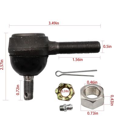 Club Car DS Golf Cart Ball Joint Kit Set of 3 Tie Rod Ends (1976-2008) | Includes Grease Fittings - Buy Online on GoSupps.com