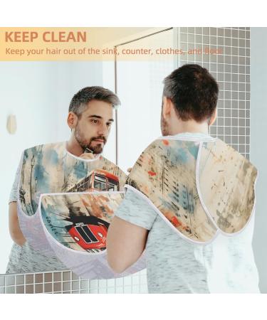 City Double Decker Bus Beard Bib Apron | Beard Hair Catcher for Men | Perfect Gifts for Dad Father's Day Anniversary Christmas - Buy Online on GoSupps.com