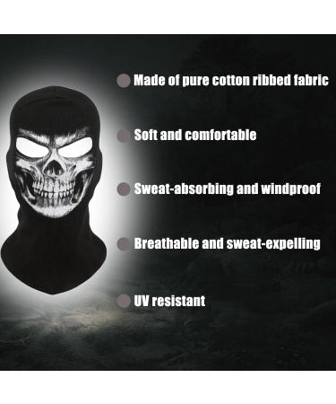 Skull Mask Balaclava for Men - Halloween Skeleton Face Mask for Outdoor Riding & Cosplay - Buy Online on GoSupps.com