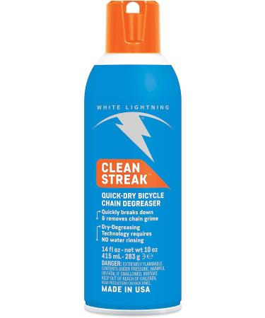 White Lightning Clean Streak Bicycle Degreaser - 14 oz Aerosol Can - Buy Online on GoSupps.com