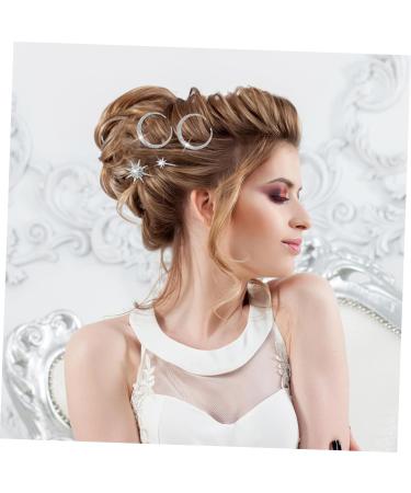 FRCOLOR 8 Sets Hair Clip Set Hair Accessories for Women Suit Hair Barrette for Women Crystal Wedding Hair Star Hair Accessories Silver Hair Clips Alloy Miss Side Clip - Buy Online on GoSupps.com