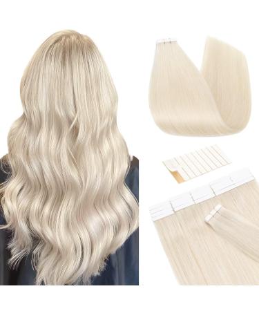Tess tape extensions real hair platinum blond #70 adhesive tape hair parts tape in hair extension Remy human hair smooth 10 pieces 12 "(30cm) -20g