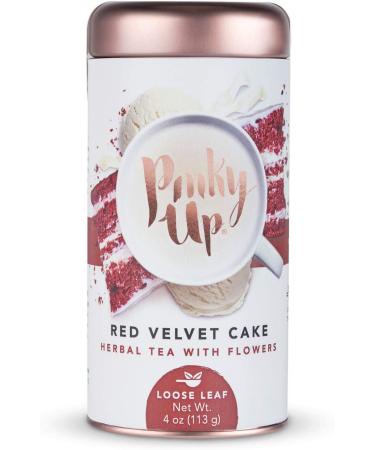 Pinky Up Red Velvet Cake Tea - Yerba Mate Herbal, 80-85mg Caffeine, Gluten Free, 25 Servings - Buy Online on GoSupps.com