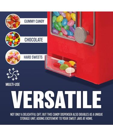 Candy Vending Machine For Kids - Classic Retro Design Sweets Holder & Dispenser Arcade Toy | Ideal For Desktops Classrooms Parties & Many More | Suitable For Gumballs Candy s & Sweets - Buy Online on GoSupps.com