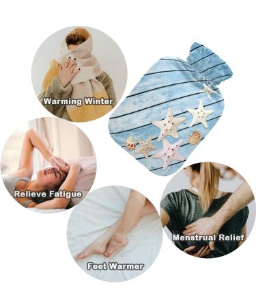 NAANLE SEESTERS 2L Transparent Hot Water Bottle with Cover - Perfect for Bed Hand & Feet Warmer Pain Relief & Heat Therapy - Buy Online on GoSupps.com