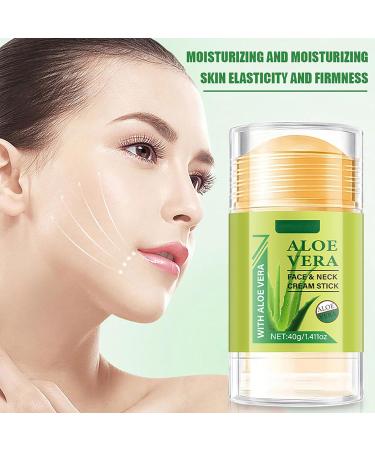 Krmspe Hydrating Face Balm Stick with Aloe Vera Aloe Vera Neck Facial Care Stick for Lifting & Firming Facial Moisturizer for Day and Night Anti Wrinkle Skin Repair 1.41 Fl Oz - Buy Online on GoSupps.com