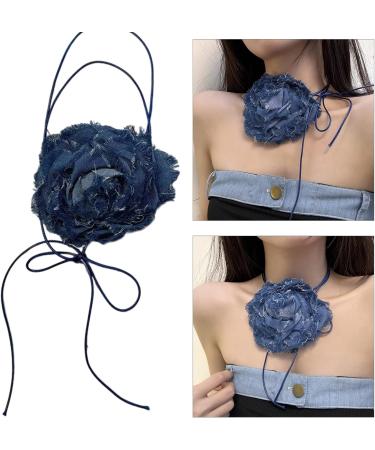 OralGos Gothic Camellia Flower Clavicle Chain - Adjustable Bridal Jewelry Accessories for Women - Buy Online on GoSupps.com